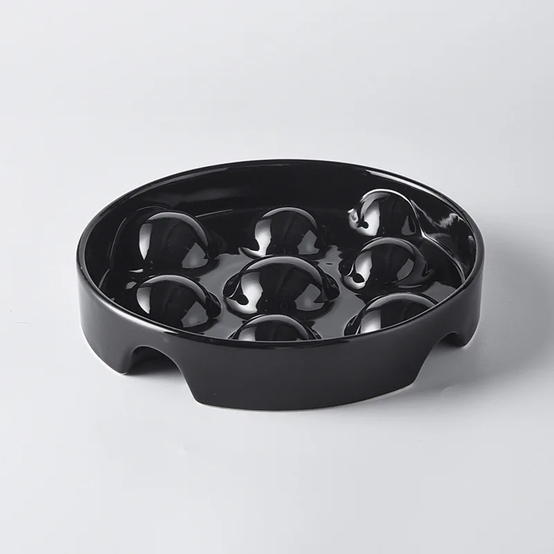 Source Factory High Quality Pets Supplier Ceramic Pets Food Slow Bowl Prevent Chocking Dogs Healthy Slowing Eating Plate