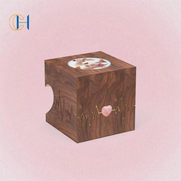 C&H 2024 Custom Creative Art Wax Melt Heater Wooden Melt Burner Tealight Holder With Crystal for Yoga Spa Home Decor Gift