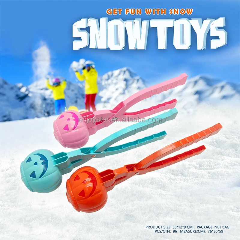 ENJOYSTAR Winter Outdoor Multi Shape Snowball Maker For Snow Fights Snow Molds Tool Clip With Handle For Kids Toddlers Adults