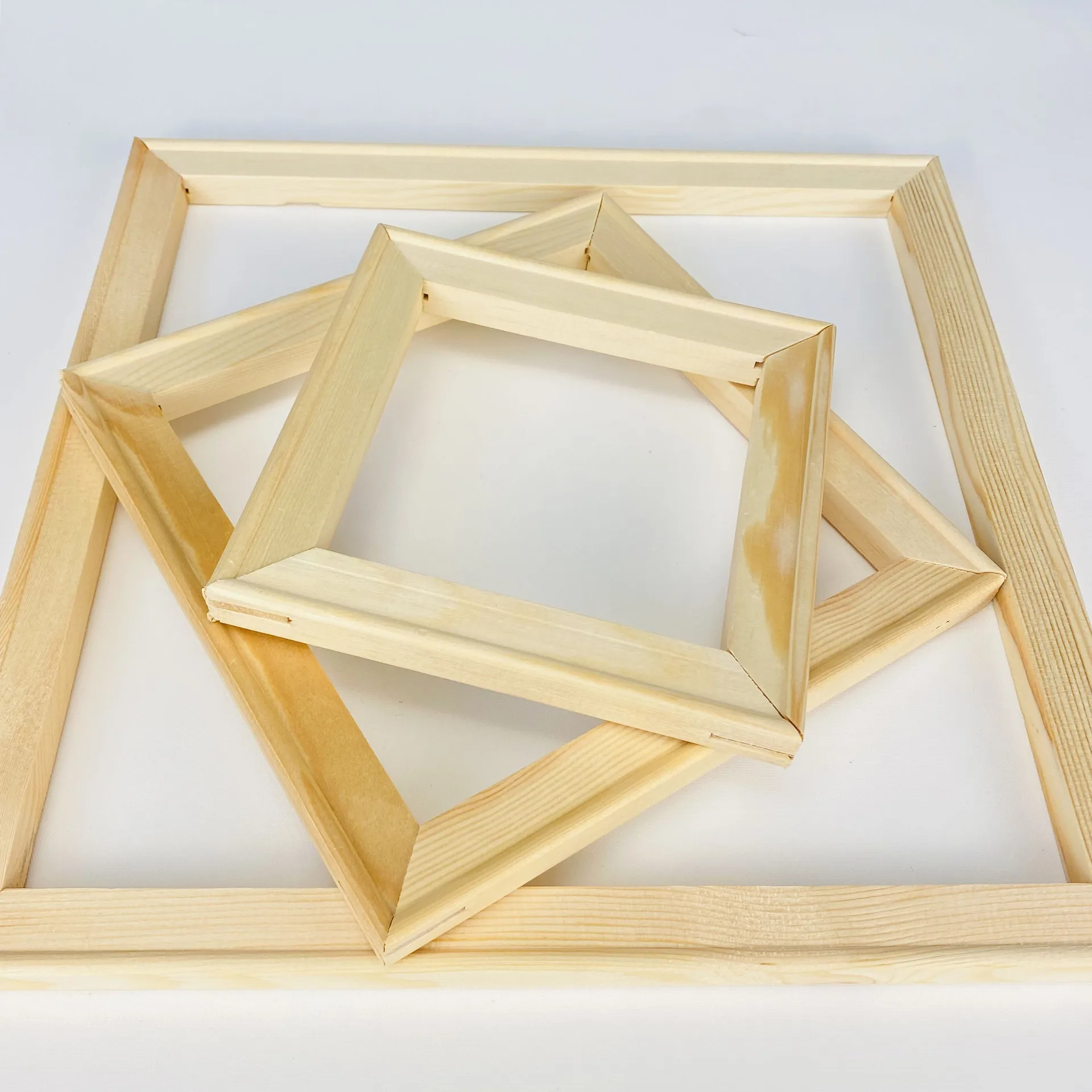 Custom Bigger Size Wood Stretcher Bar Painting Inner Frame Pine Wood Solid Wooden DIY Stretcher Bar Canvas Frames