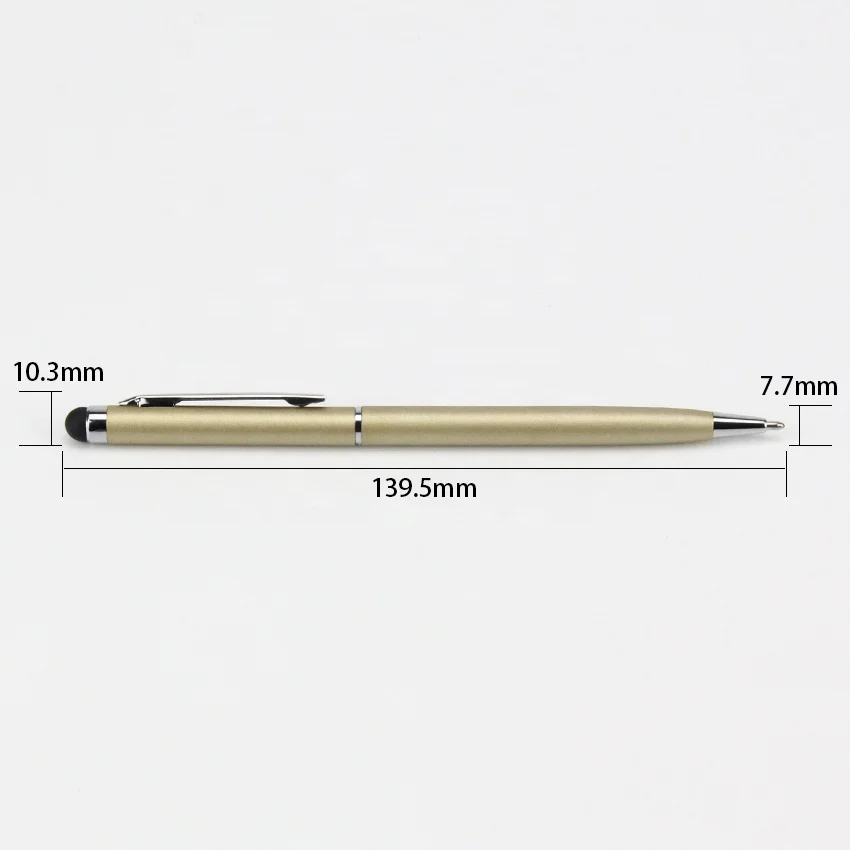 Pure Color Ballpoint Pen Touch Screen Stylus Pen Useful 2 in 1 Design Tablet Pen For Pad Phone Smart Phone