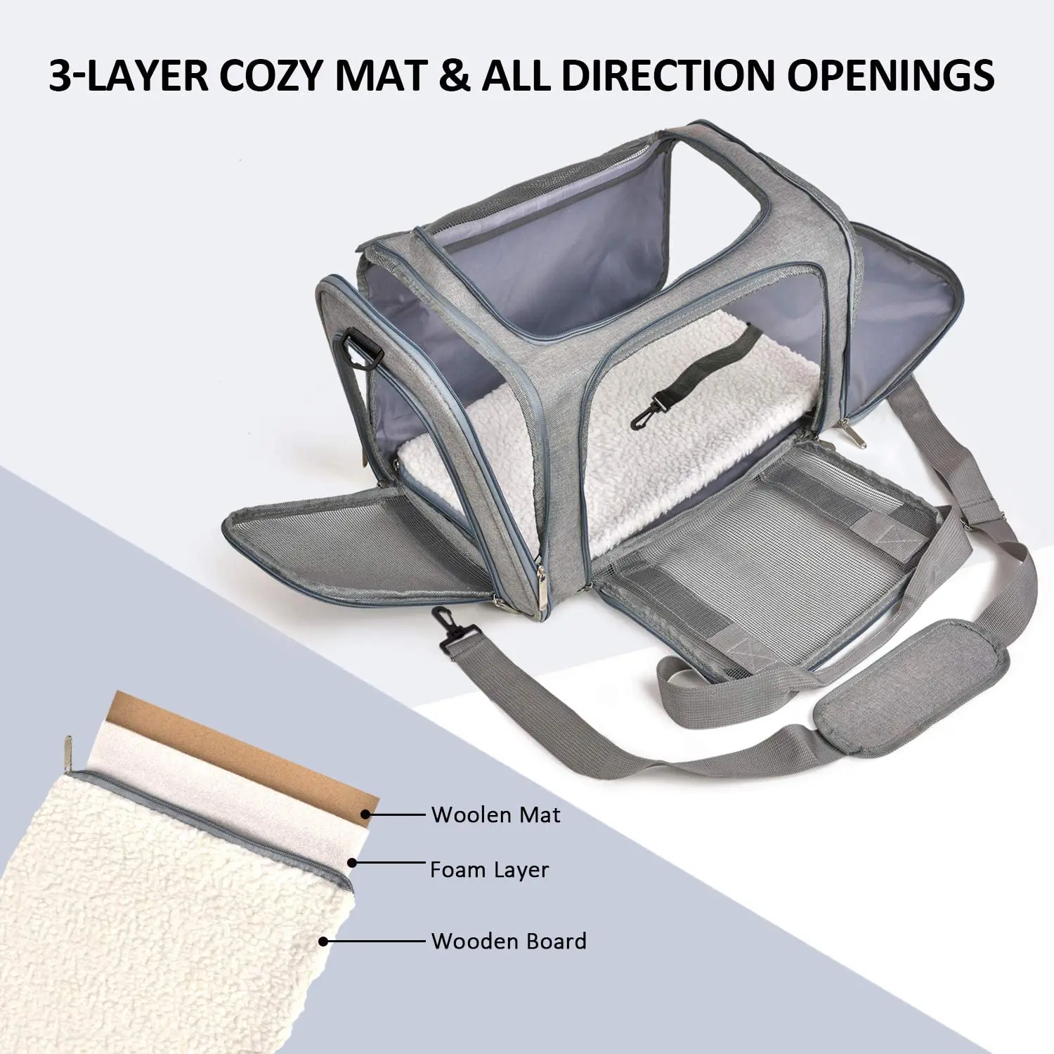 Cat Carriers Dog Carrier Pet for Small Medium Cats Dogs Airline Approved