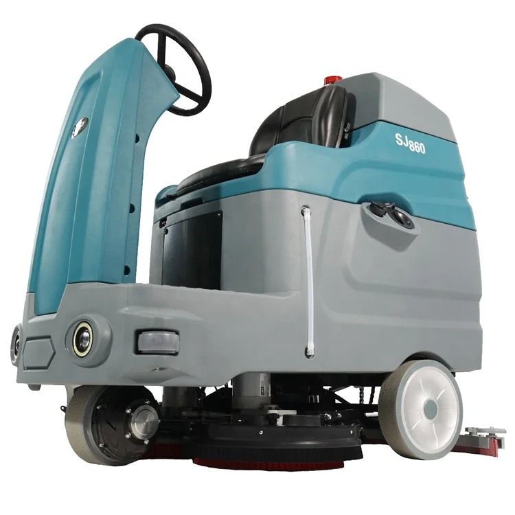 Hot Sales SJ860 Commercial-Grade Ride on Floor Scrubber Machine for Airports and Terminals