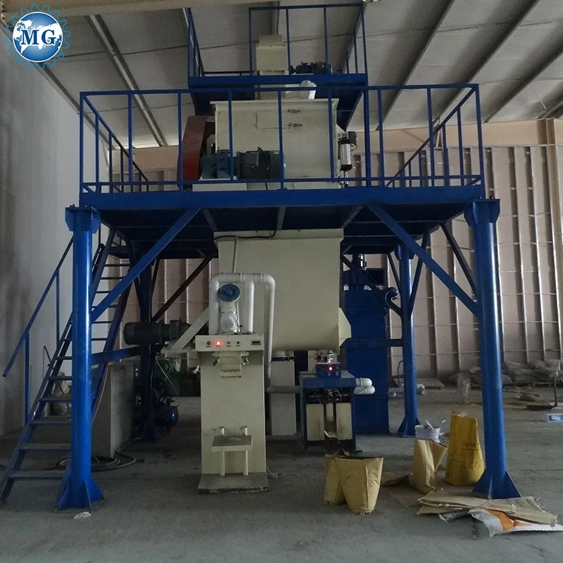 6-8T/H Semi-automatic Sand Cement Glue Mixing Ready Mixer Dry Mortar Powder Mixer Machines