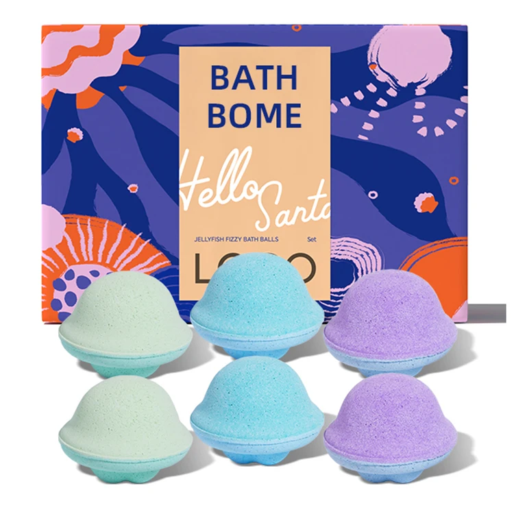 Jellyfish Christmas Fizzy Egg Mini Natural Bath Salt Wholesale In Bath Bombing Fizzers Salt Price Bath Bombs For Sale