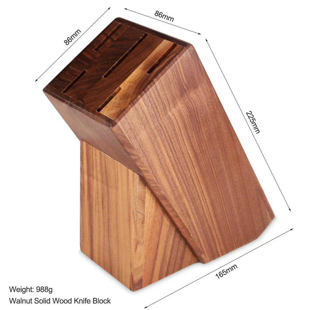 XITUO Slot Universal Knife Block Solid Wood Countertop Holder and Organizer for Easy Kitchen Knife Storage Factory direct sales