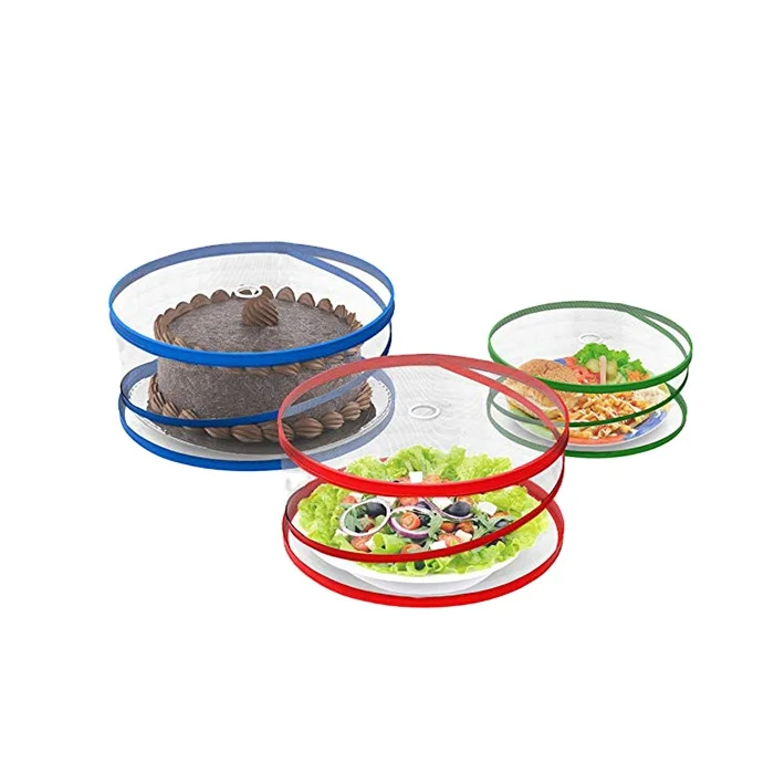 PM TV000611 Colorful Kitchen Pest Control Table Dish Cloth Pop Up Mesh Food Cover