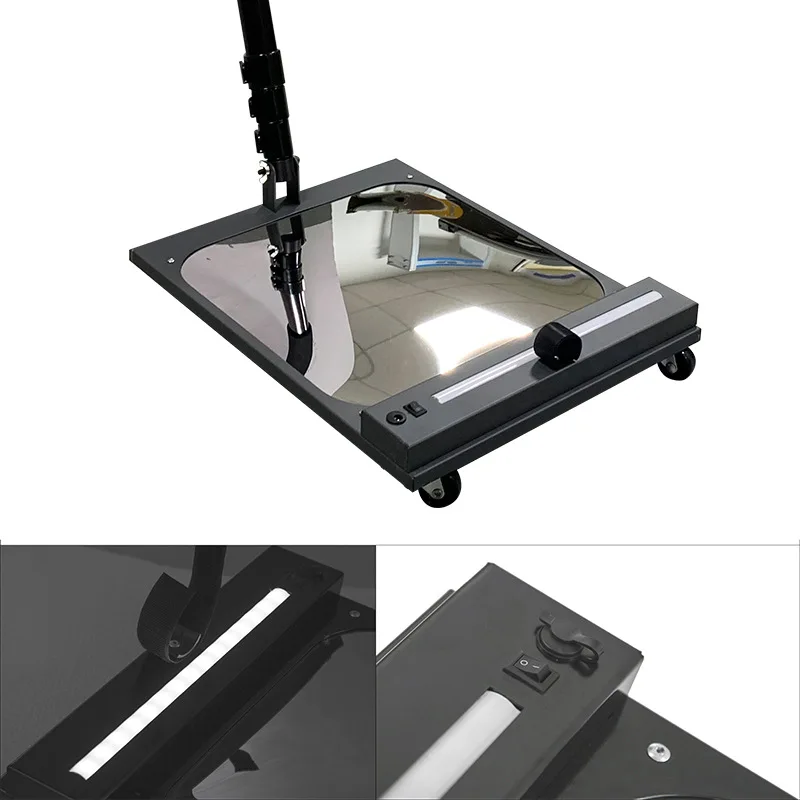 Security Checking Convex Convex Mirror Handheld Telescopic Acrylic Inspection Mirror for under Vehicle Search Square Mirror