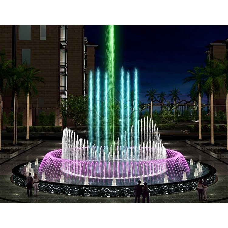 Free Design Outdoor Large stainless steel  Decorative Dry Dancing Water Fountain Show