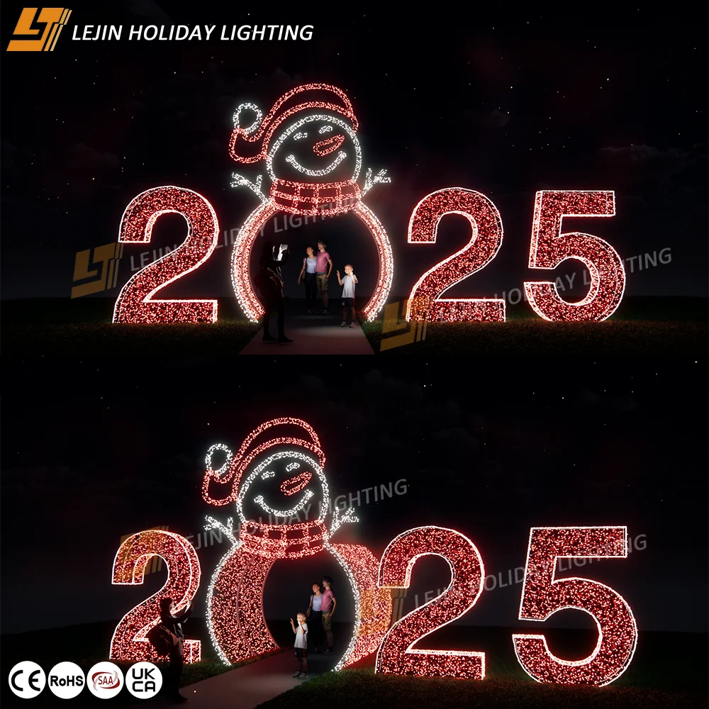 Outdoor holiday decoration light new year decoration 2025 Christmas motif light