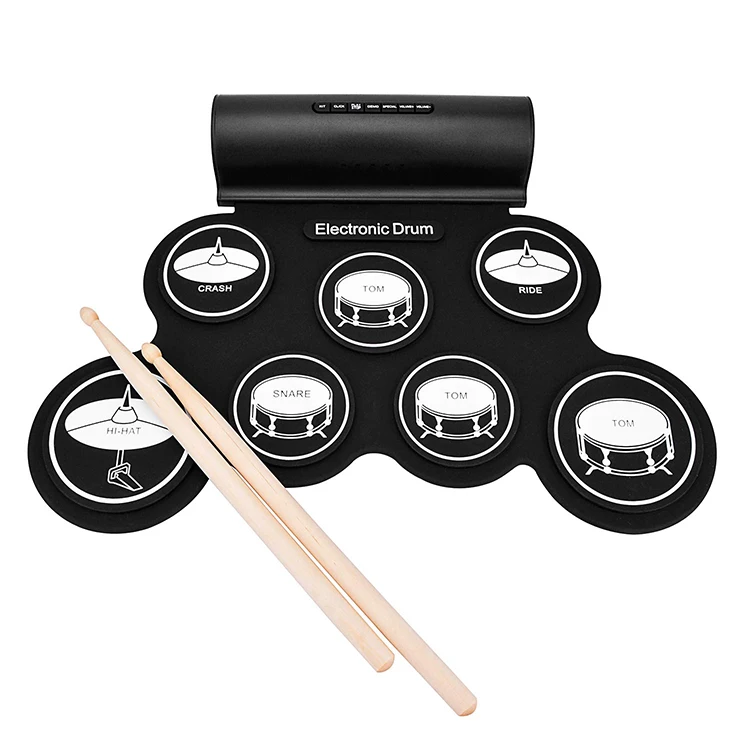 Flexible Digital Kids Mini Electronic Drumstick Professional Drum Practice Pad Set