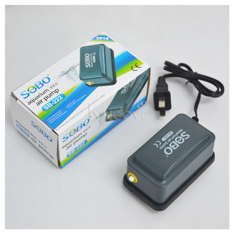 SOBO 222/222A/333A/666A воздушный насос 3 Вт/5 Вт аквариумный кислородный для аквариума очень тихий