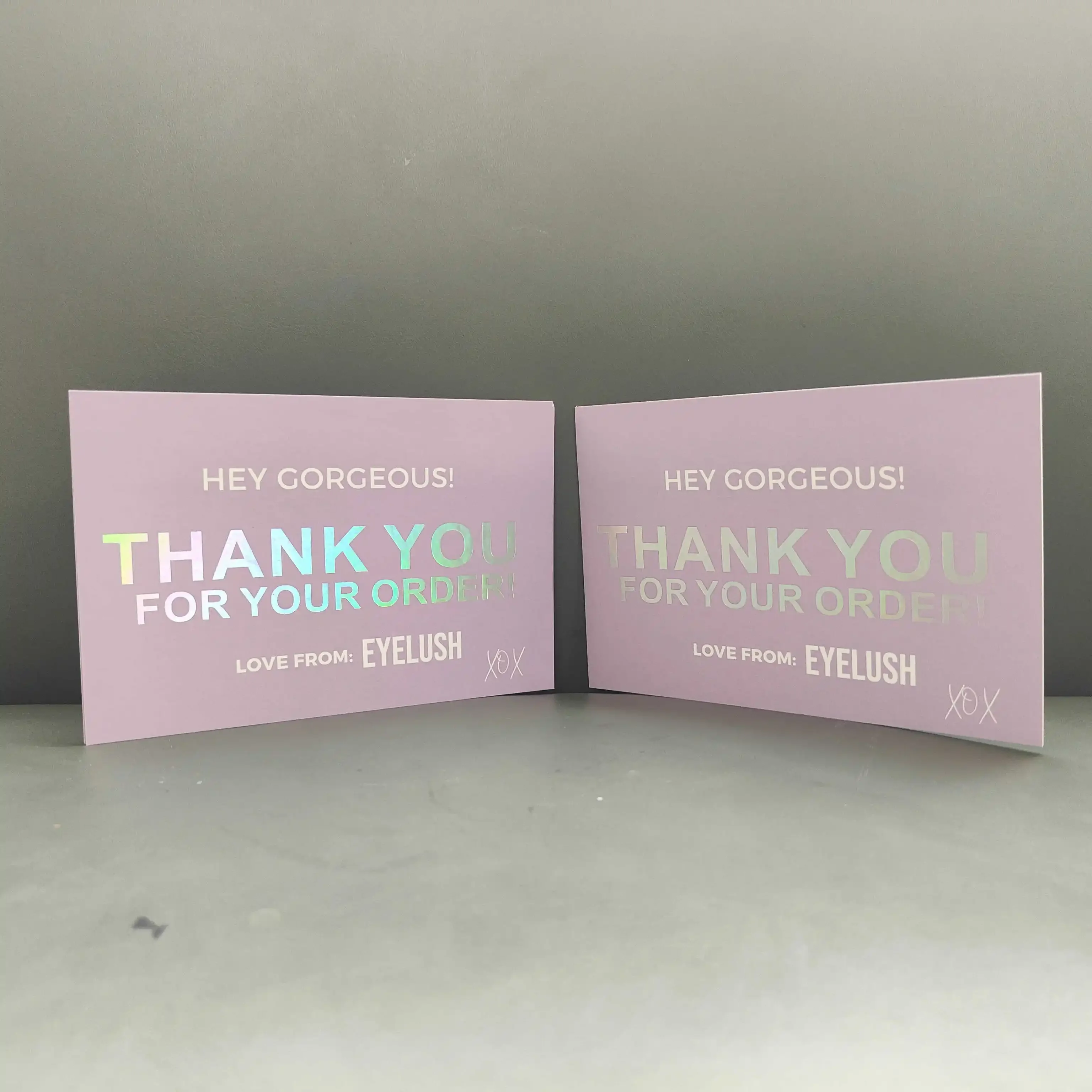 Custom 800GSM Color paper Business Thank you cards High quality holographic printing - Buy thank you cards, business thank you