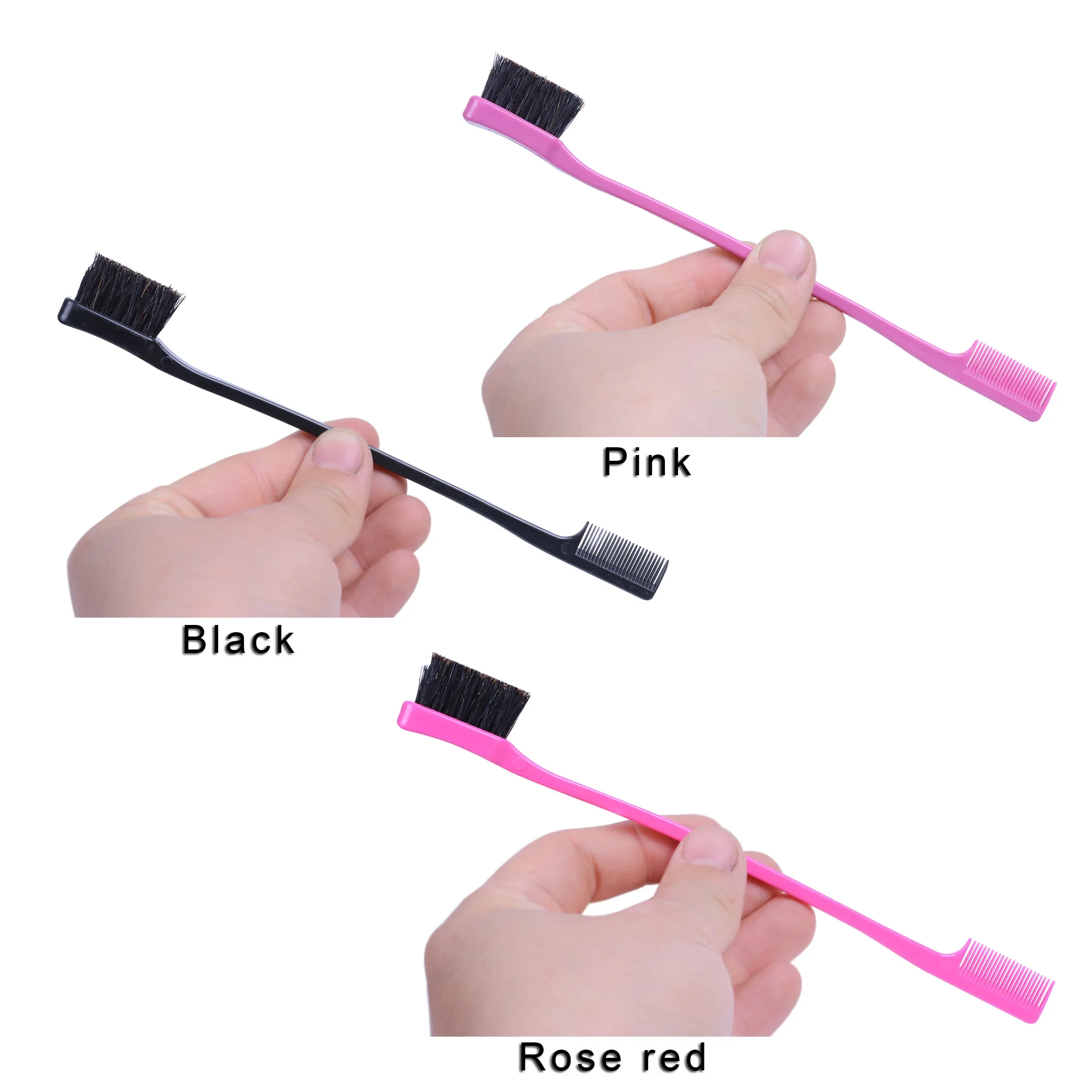 Hair Edge Control Brush Eyebrow Brush Beauty Double Sided Eyelash Brush Hair Styling Comb Double Sided Edge Control Eyelash Comb