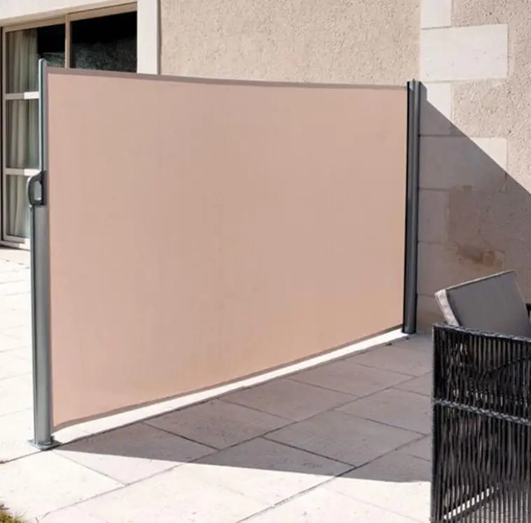 Brown Box Packing Support Dark Gray Retractable Awning Sunshade Screen Outdoor Folding Patio Side Awning Side Sun Shade