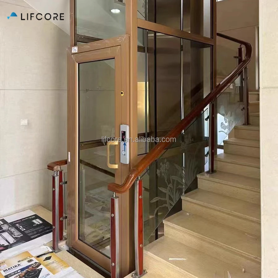 Small home villa elevator residential open lift hydraulic home lift platform