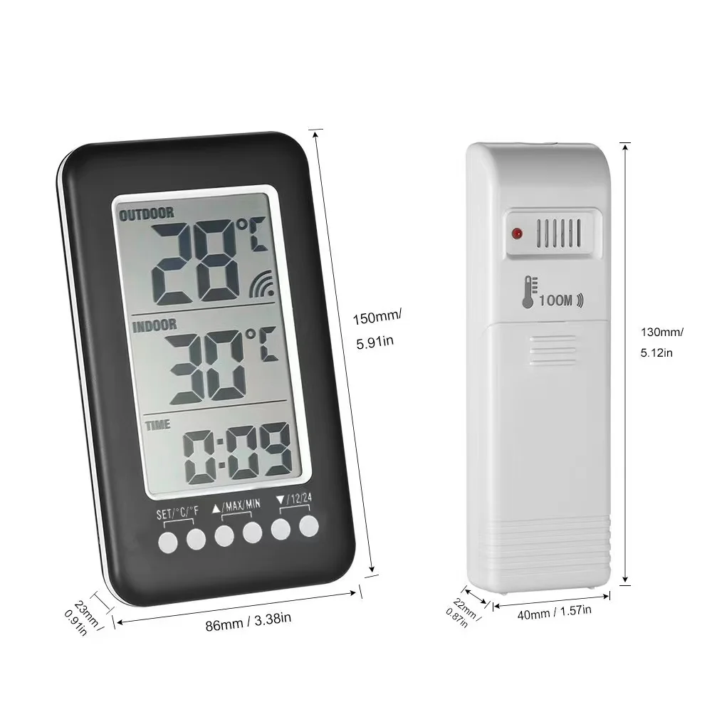Refrigerated truck wireless thermometer remote monitoring of the vehicle transmission inside the temperature monitoring table