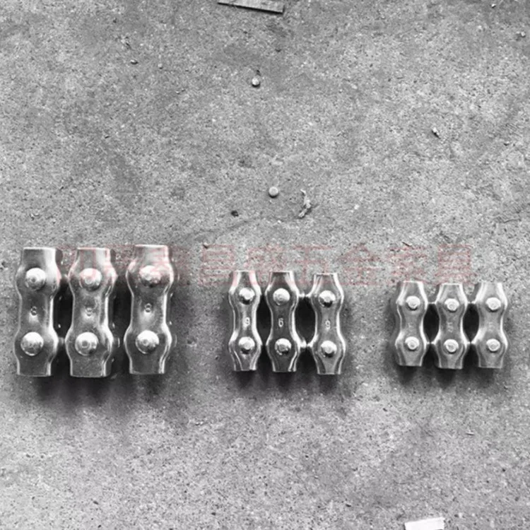 50PCS/30PCS M2 M3 M4 M5 M6 304 Stainless Steel Duplex Clips Stainless Steel Wire Cable Rope Grips Clamps