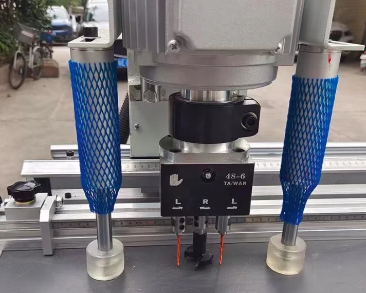 OEM ODM wooden board Double Head 8 grain Automatic Wooden Pallet Collar Drilling Machine