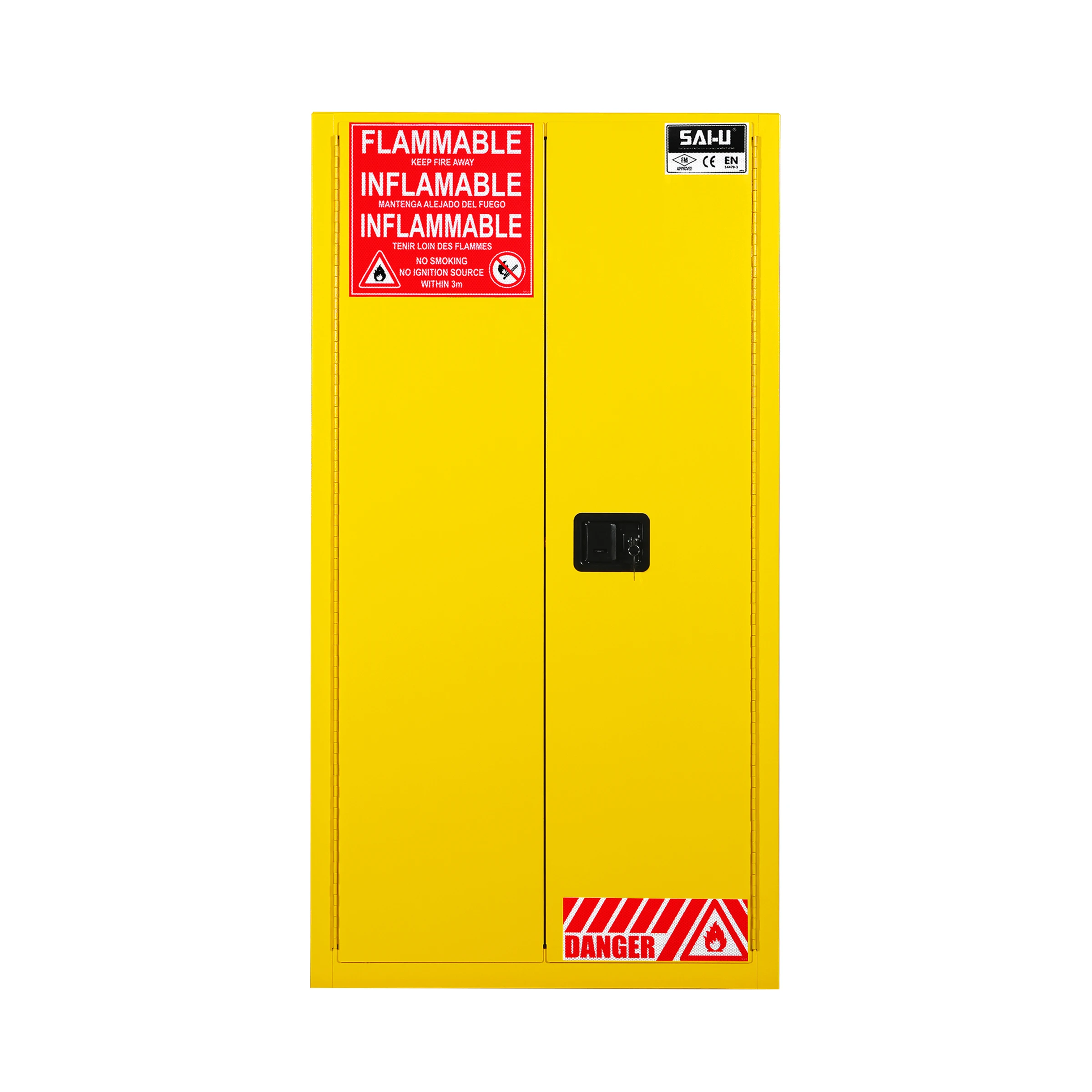 SAI-U Factory Supplies Yellow Fireproof Safety Cabinet with Double Doors Emergency Equipment Cabinet SC0060Y