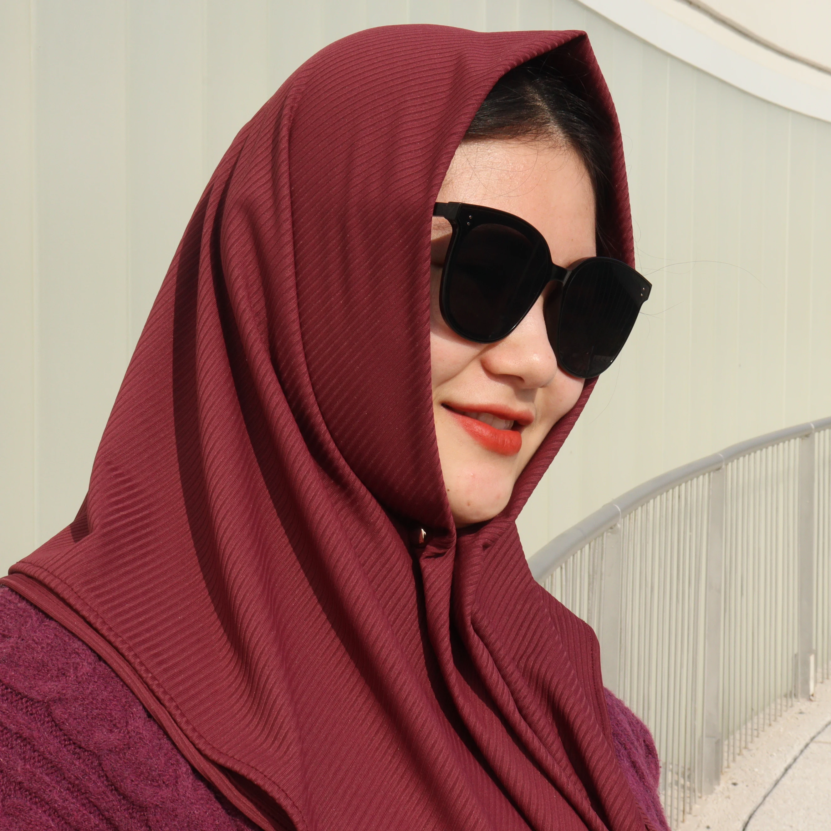 2023 Premium square ribbed Jersey hijab women scarf shawl luxury mixi stretchy cotton jersey hijab super quality jersey shawl