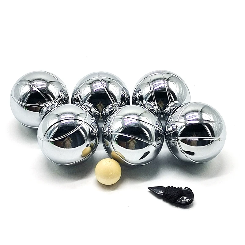 Good price sale bag of 3 petanque balls metal silver petanque bocce boule balls