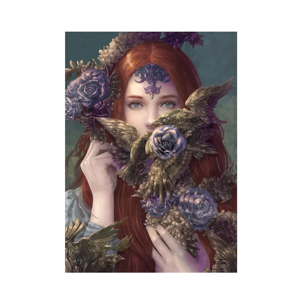 
Full Square / Round Art Girl Portrait Diamond Embroidery Mosaic 5d Diy Home Decor Gift New 