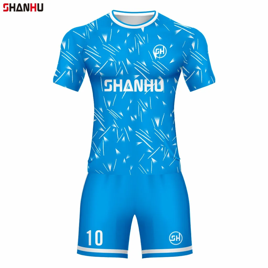 Wholesale Custom Soccer Jersey Youth Team Wear Short Sleeve Set Football Uniform For Kids