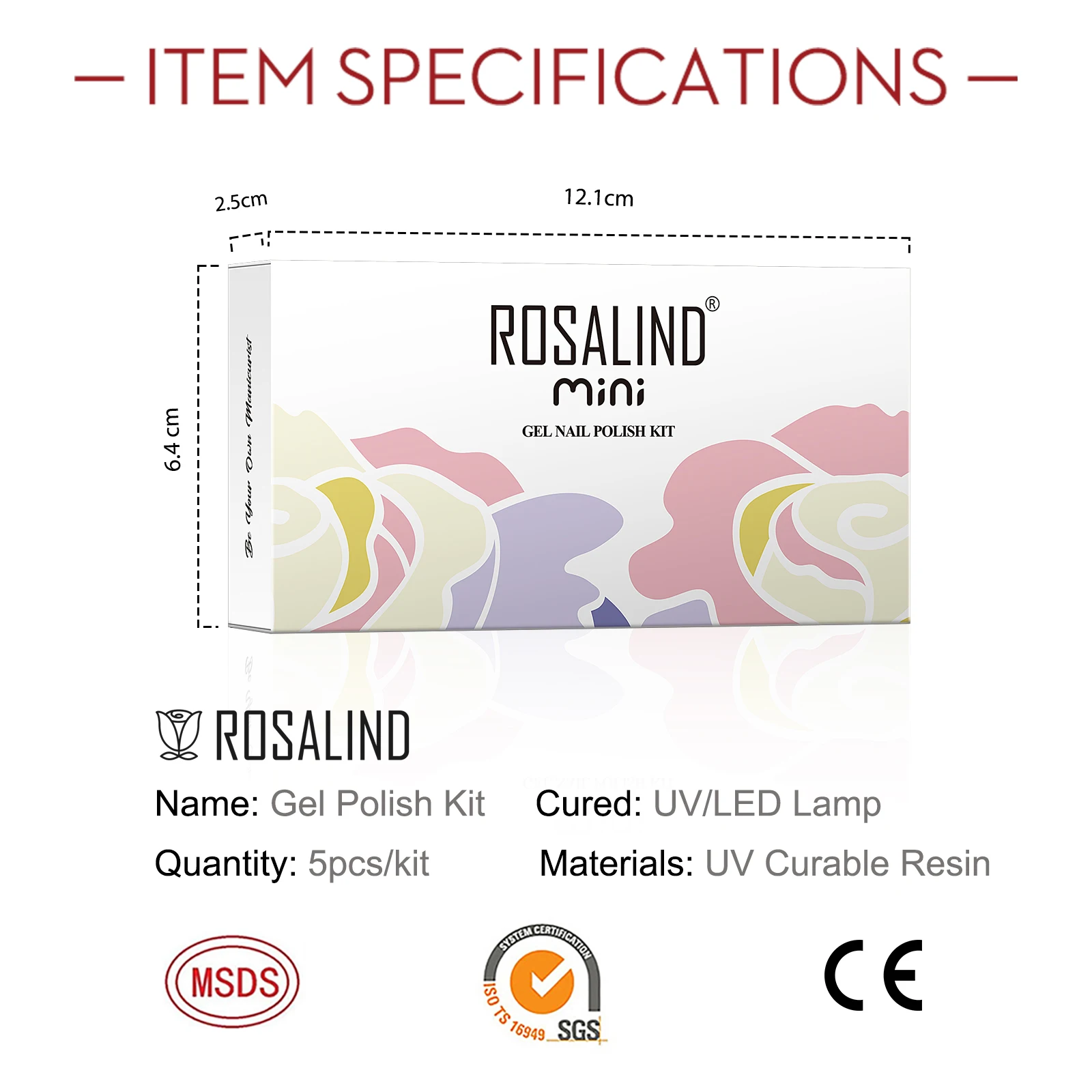 ROSALIND oem logo nails art fashion light colors gel polish set wholesale semi-permanent non toxic plain painting uv gel varnish
