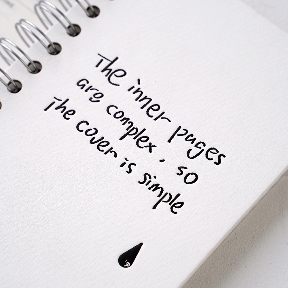 High Quality Customizable Water Drop Notebooks Print Promotion White Journal Spiral B6 Planner