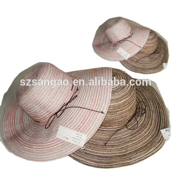 Natural straw floppy hat summer with cheap style customized