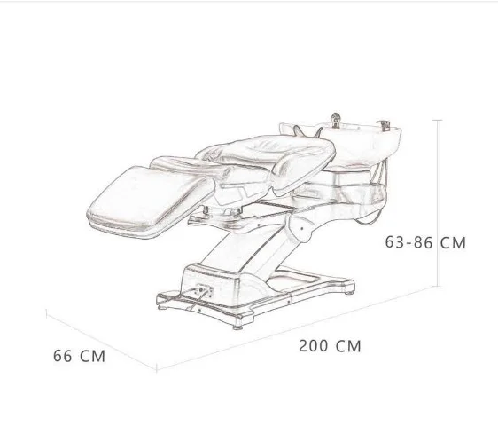 electric scalp therapy hair washing  full recline massage rotate 2 motors beauty salon shampoo bowl chair bed for barber shop