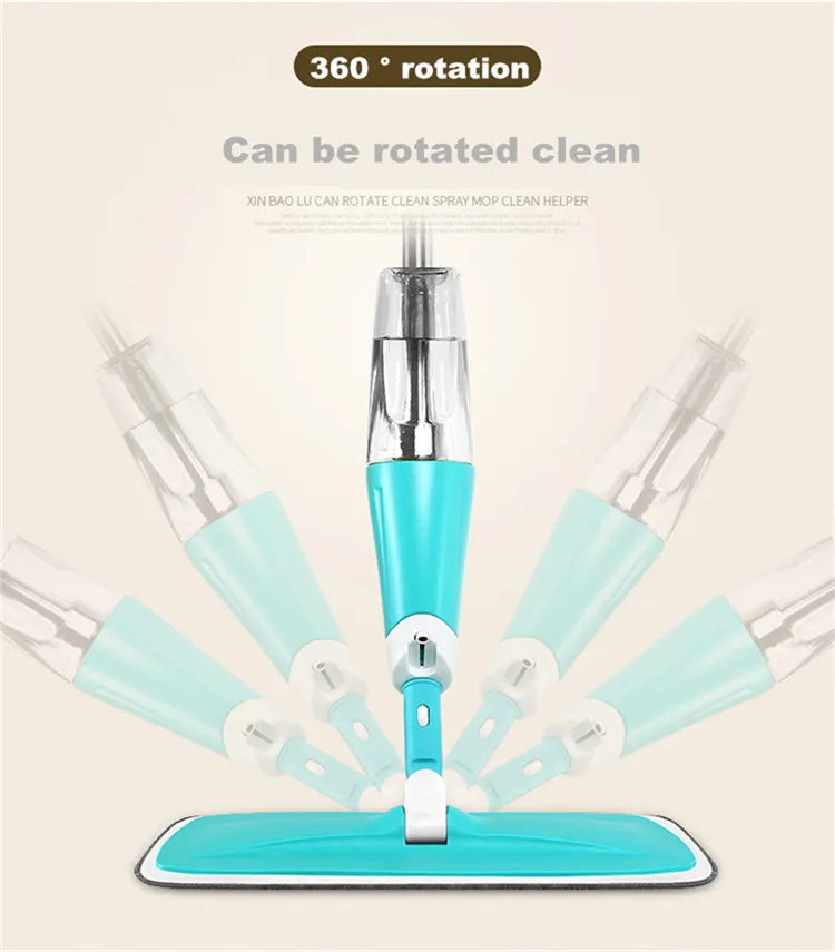 Spray cleaning mop Microfiber flat mop Household floor cleaning mop as seen on TV