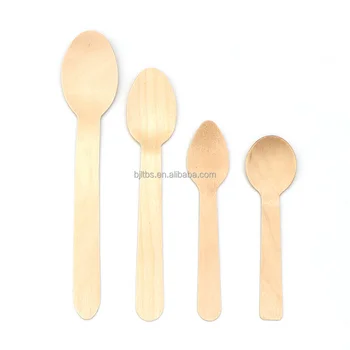 Log color Ice Cream Wooden Spoon Set Wooden Disposable Cutlery Set With 140cm,160cm,