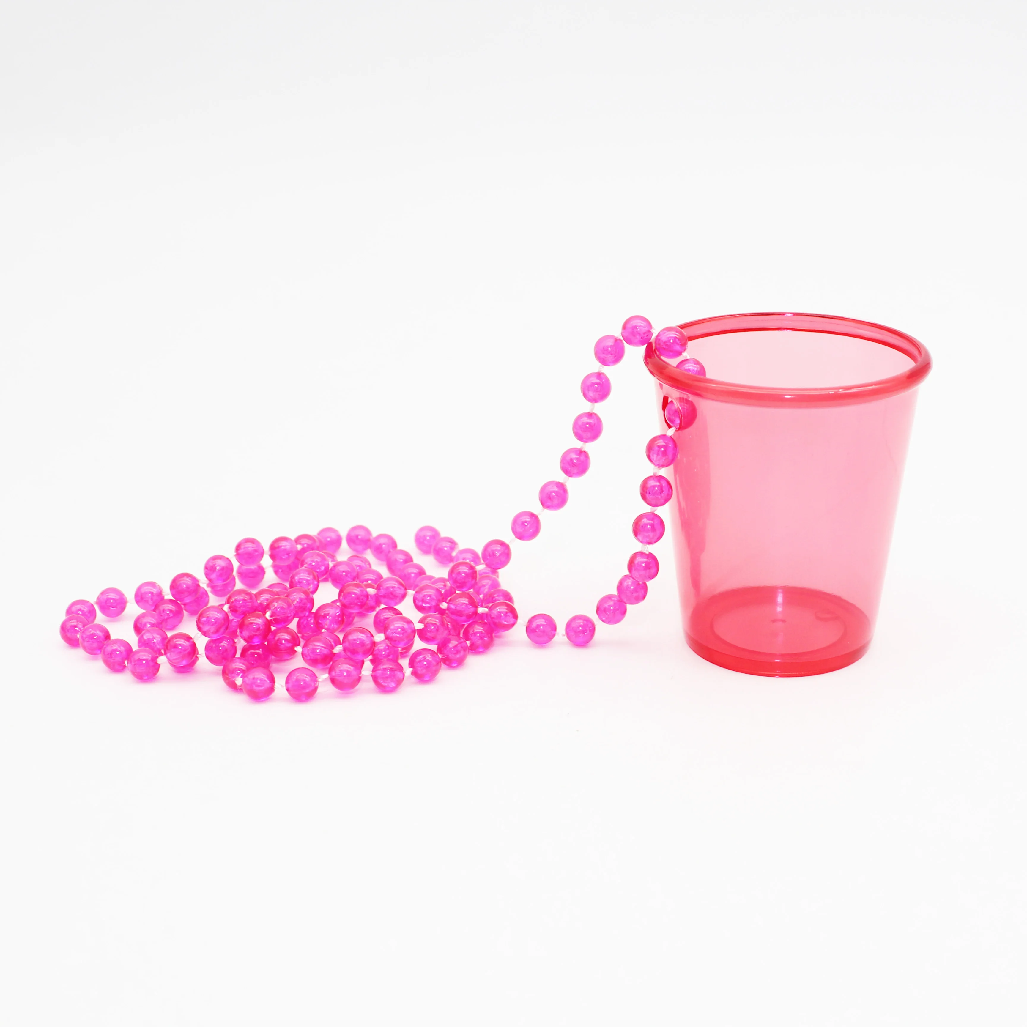 Ychon Bride to Be Plastic Shot Necklace Cups Beaded Bridal Personalized Shot Glass Necklace Hen Night Party Supplies