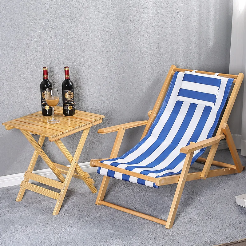 Outdoor Furniture Lightweight Folding Compact Wood Beach Camping Lawn Chair