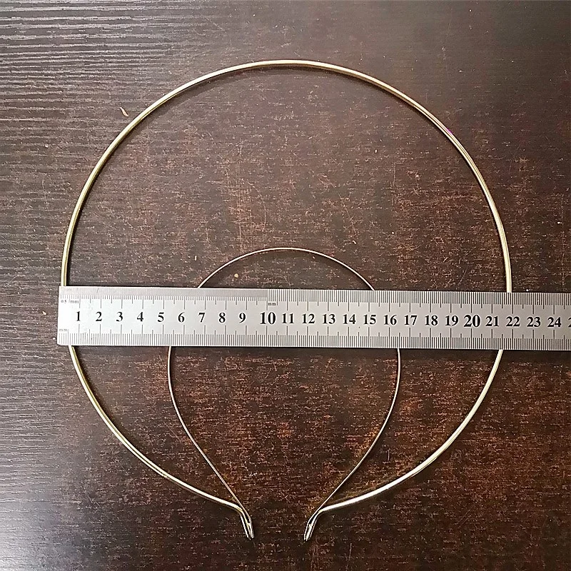 Custom Carbon Steel Two Circles Cosplay Anime Headdress Halo Hair Hoop Headband Accessory