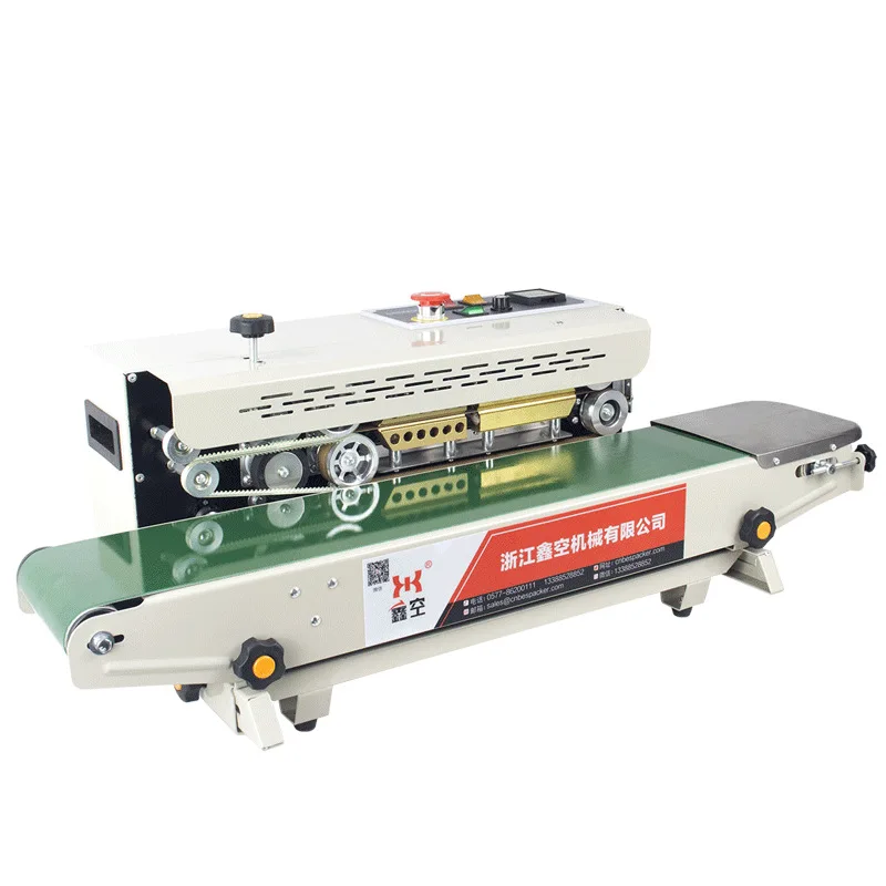 Automatic horizontal plastic film bags heat sealing machine continuous band sealer machine