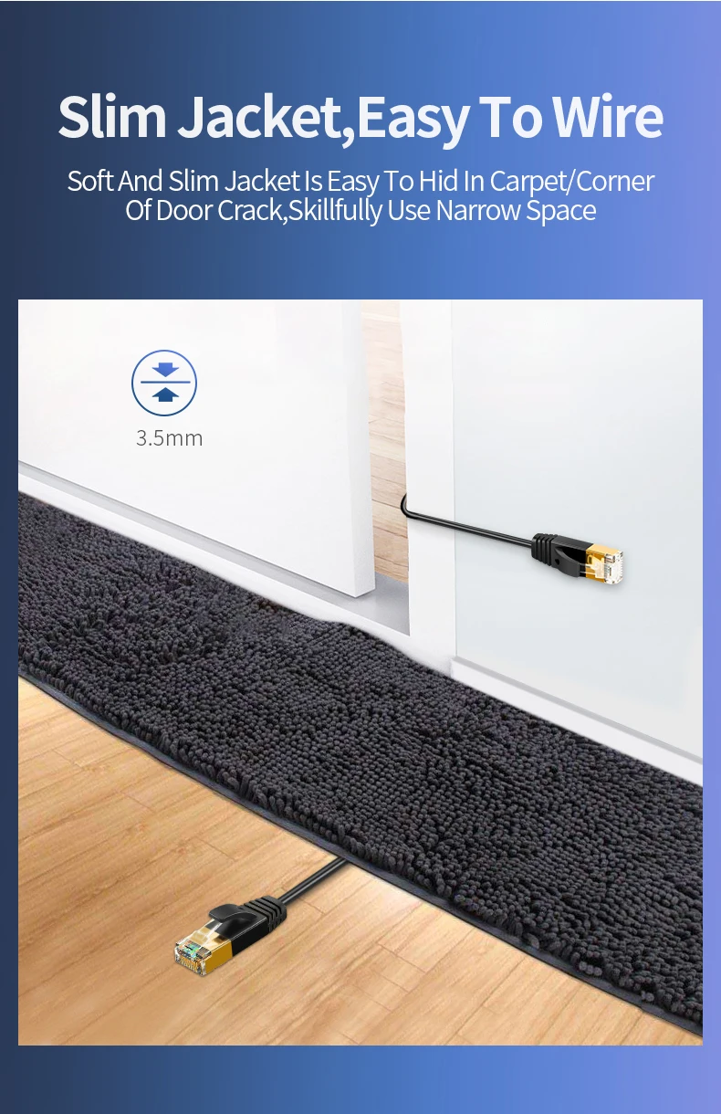 Cablecreation CAT8 Ethernet Cable 40Gbps 2000MHz S/FTP Cat 8 RJ45 Network Lan Patch Cord