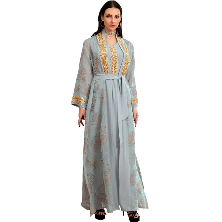 Hot selling S to XXL plus size Evening gown lace up skirt suit 2023 dubai robe abaya women muslim dress