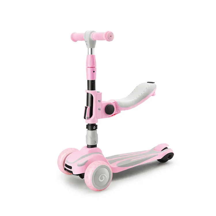 Kids Scooter Kick Scooters 3 in 1 Easy Folding 3 three Wheels pedal Toddlers Balance foot Kids Kick Scooter With Adjustable Hand