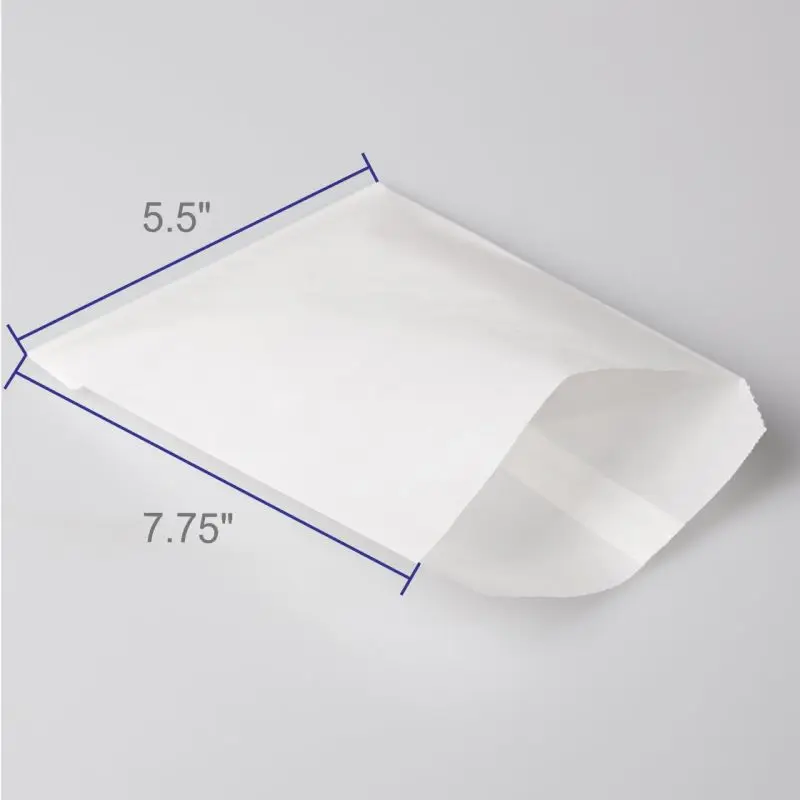 Eco-Friendly Custom Paper Snacks Sweet Treats Popcorn Bags Biodegradable Custom Logo Printed Glassine Waxed Paper Bags
