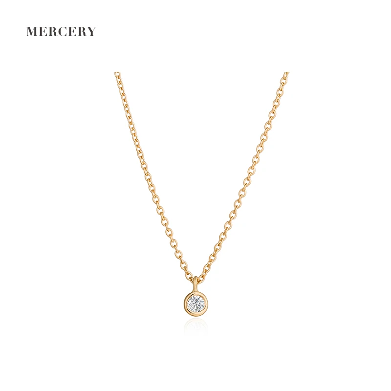  Mercery логотип бренда 14K чистого золота кулон женские ожерелья роскошные Love ювелирные изделия циркониевое ожерелье изготовленное с настоящим золотом со стразами украшена белыми