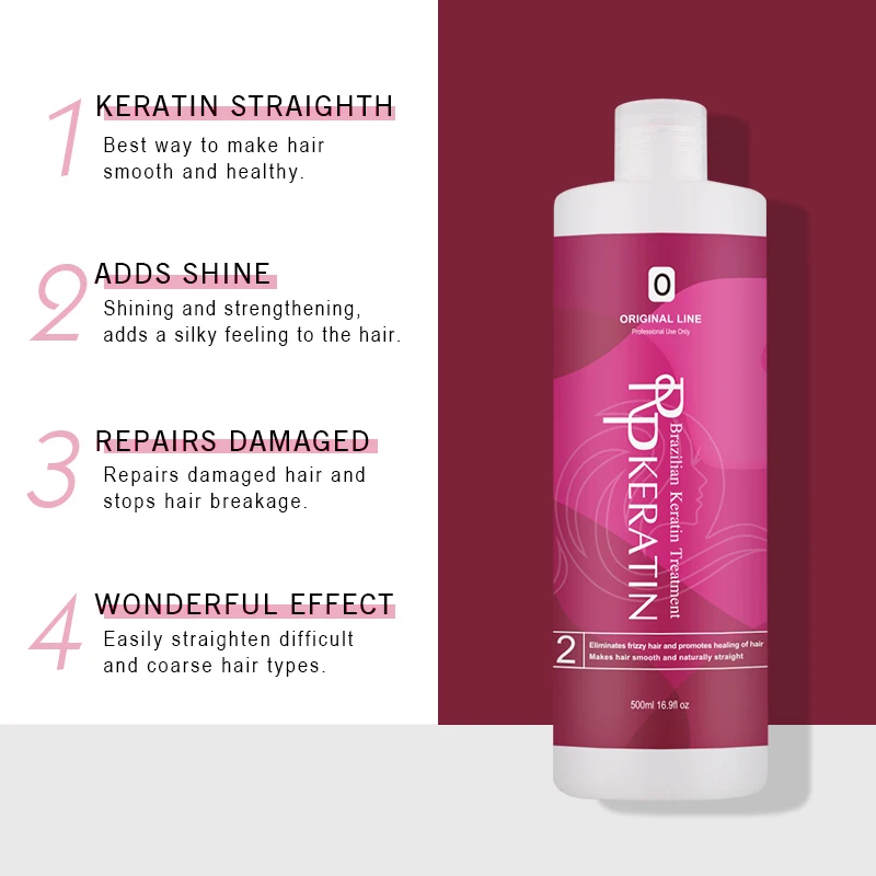 organic professional Best Smooth Keratin Hair Straighten Cream Protein Hair Treatment Keratina