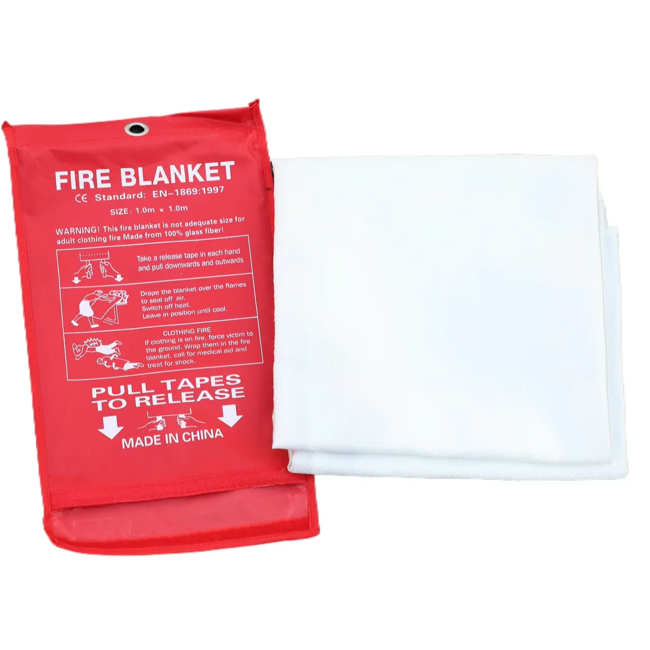 Hot Sale Emergency Safe Fiberglass Cloth Fabric Large Size Fire Blankets fire blanket for kitchen