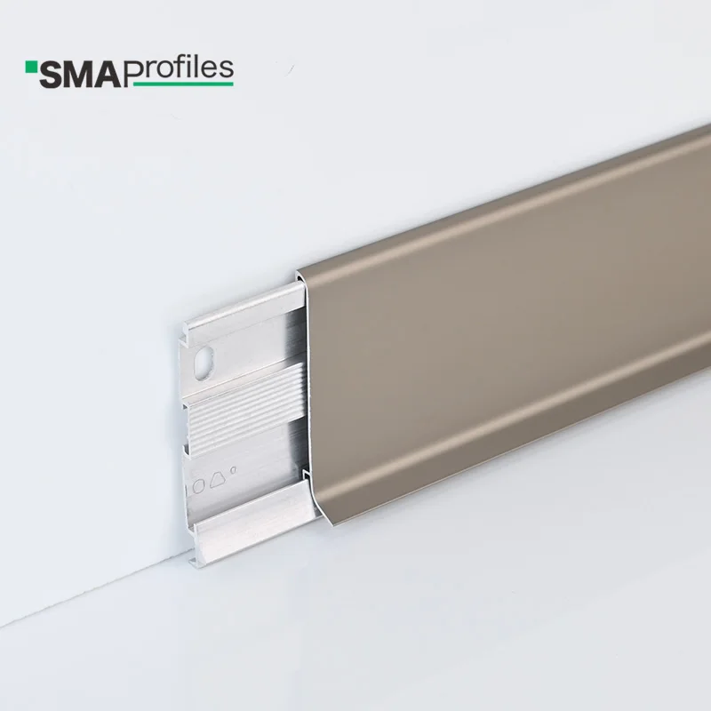 SMAProfiles Foshan Manufacturer Aluminum Kitchen Skirting Baseboard Skirting Board Metal Aluminum Skirting Board