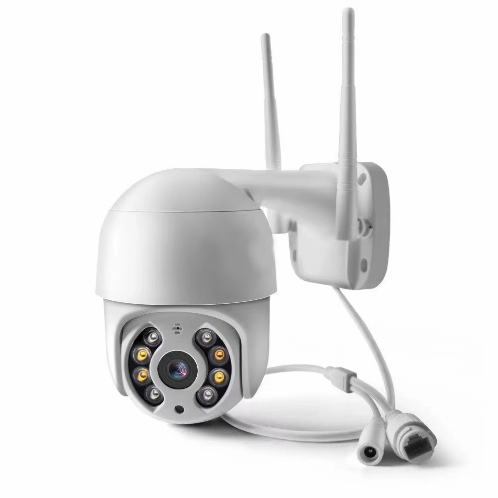 1080P 2.0MP  Wifi CCTV Camera Outdoor Dome Security Surveillance  Wireless IP PTZ Camera Colorful In Night