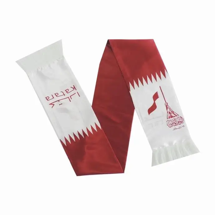 Factory Direct Custom Football Clubs Scarf Premium Satin Spandex & Flag made from Silk Plastic Free Sample Available