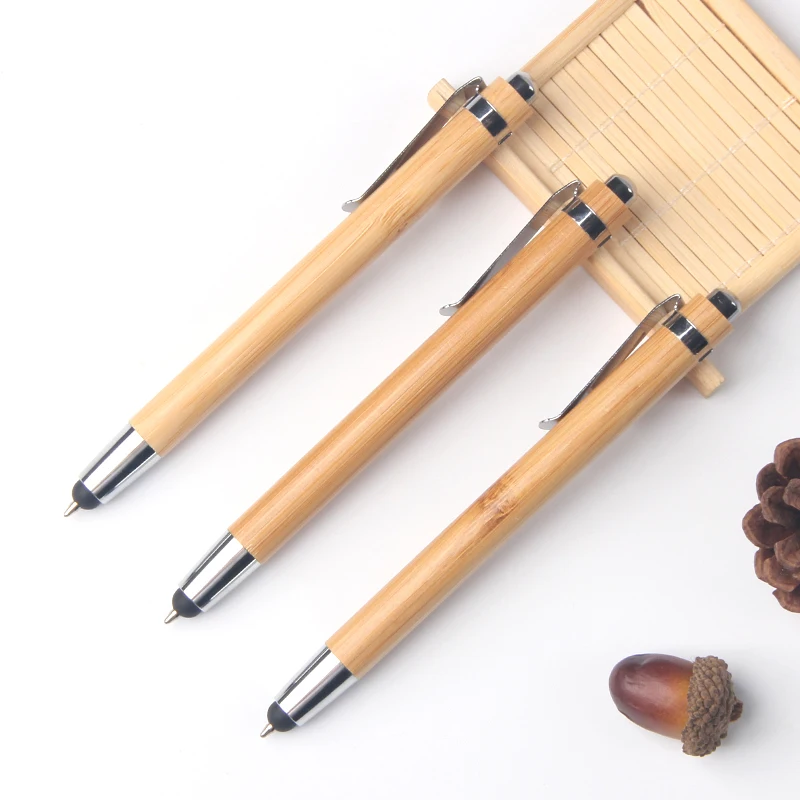 Office & School bamboo pen with engraved logo pen with metal parts Bamboo Pen