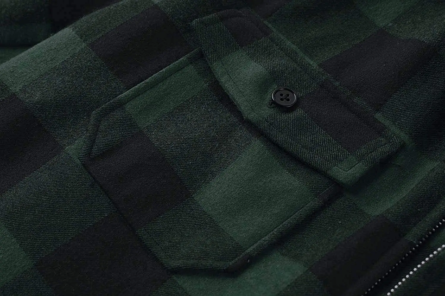 Vintage Mens Polar Fleece Flannel Shirt Jacket Fitted Plaid Heavy Lined Flannel Shirt Jacket for Men